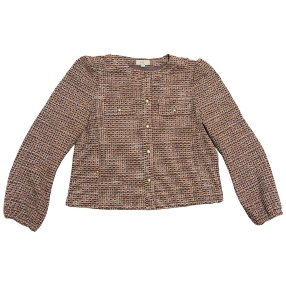 NWOT LOFT Brown Patterned Blazer